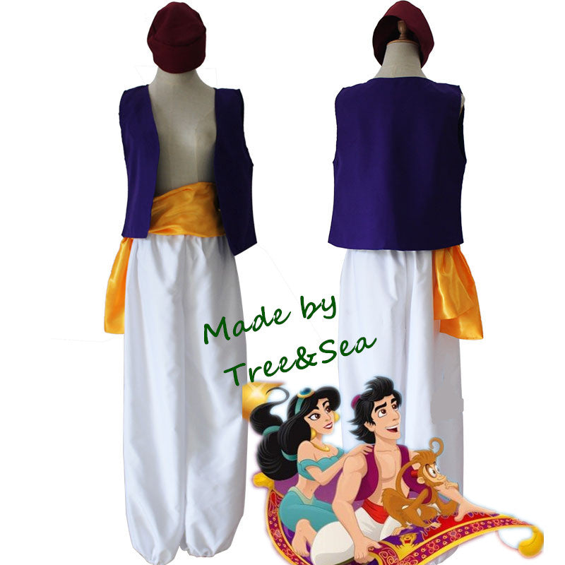 Halloween Aladdin and magic lamp Mens aladdin costume Men role play In –  Sublet Blade